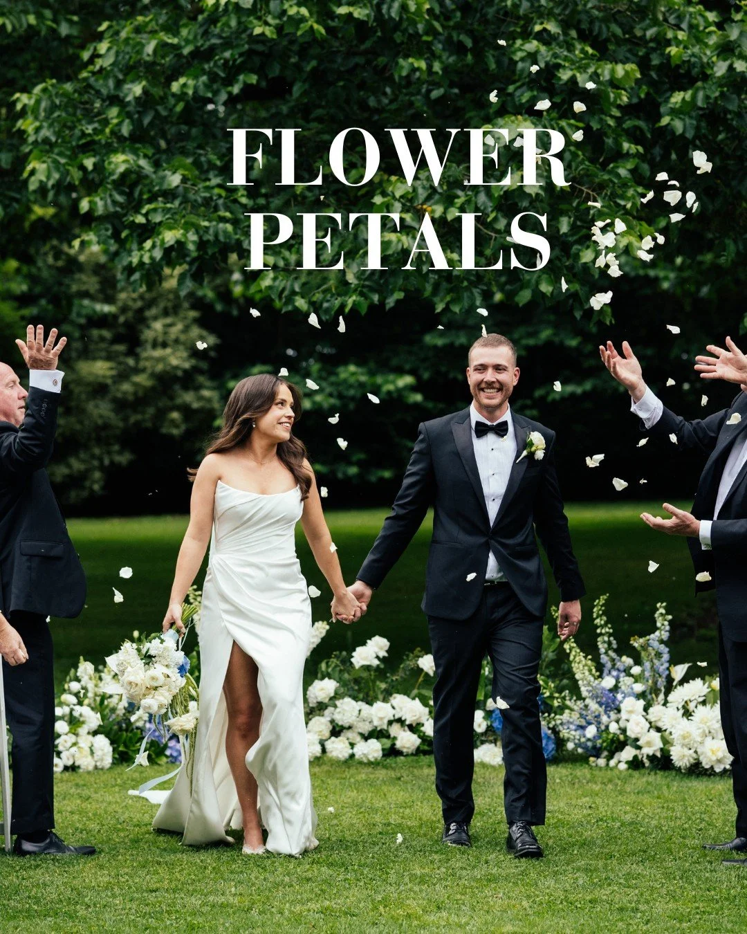 HOT TIP 🌹✨

When it comes to your ceremony aisle petals, we *do* allow real flower petals and dried flower petals &mdash; however, unfortunately, we don&rsquo;t allow biodegradable petals. They simply don&rsquo;t break down quickly enough for our gr
