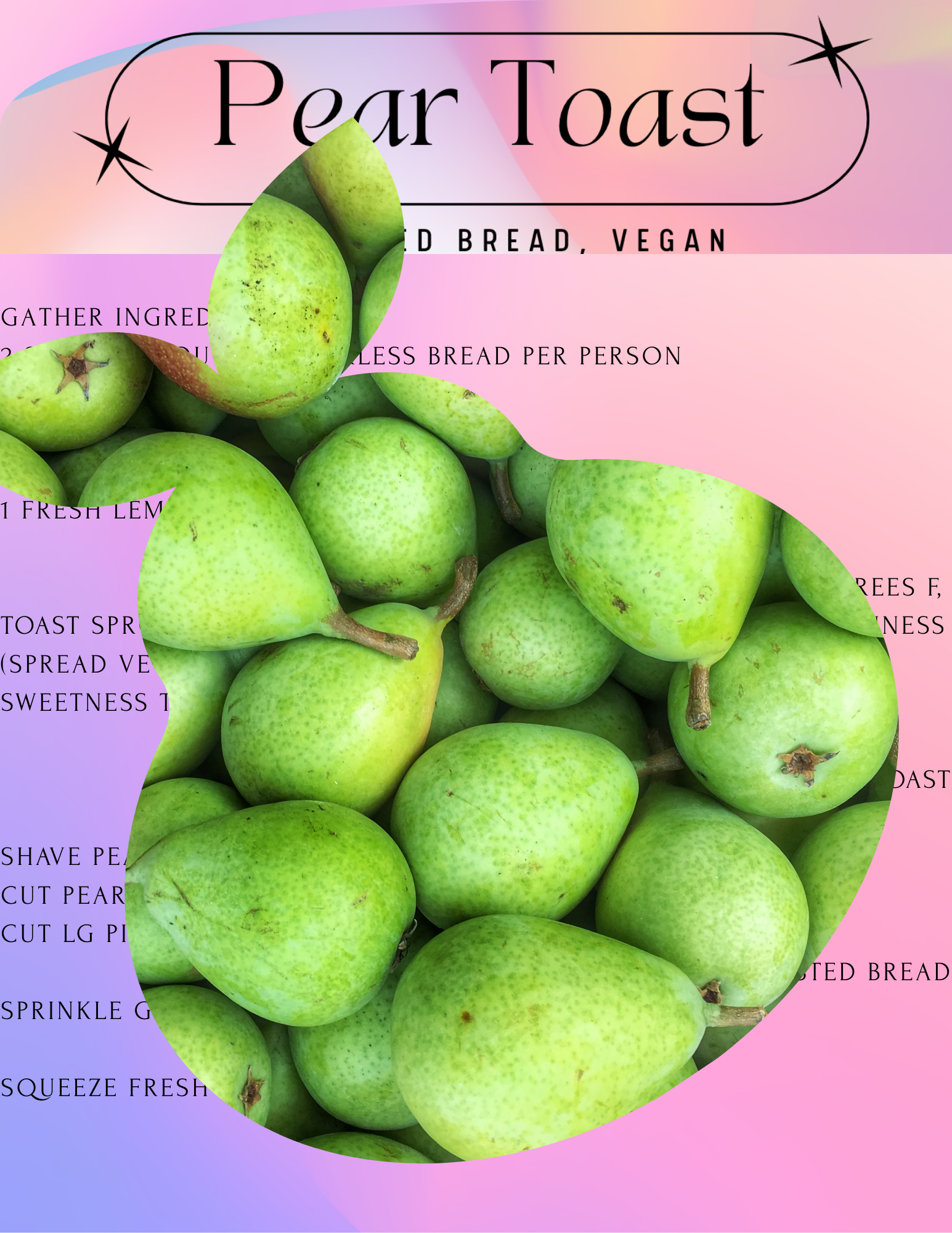 Pear Toast Recipe