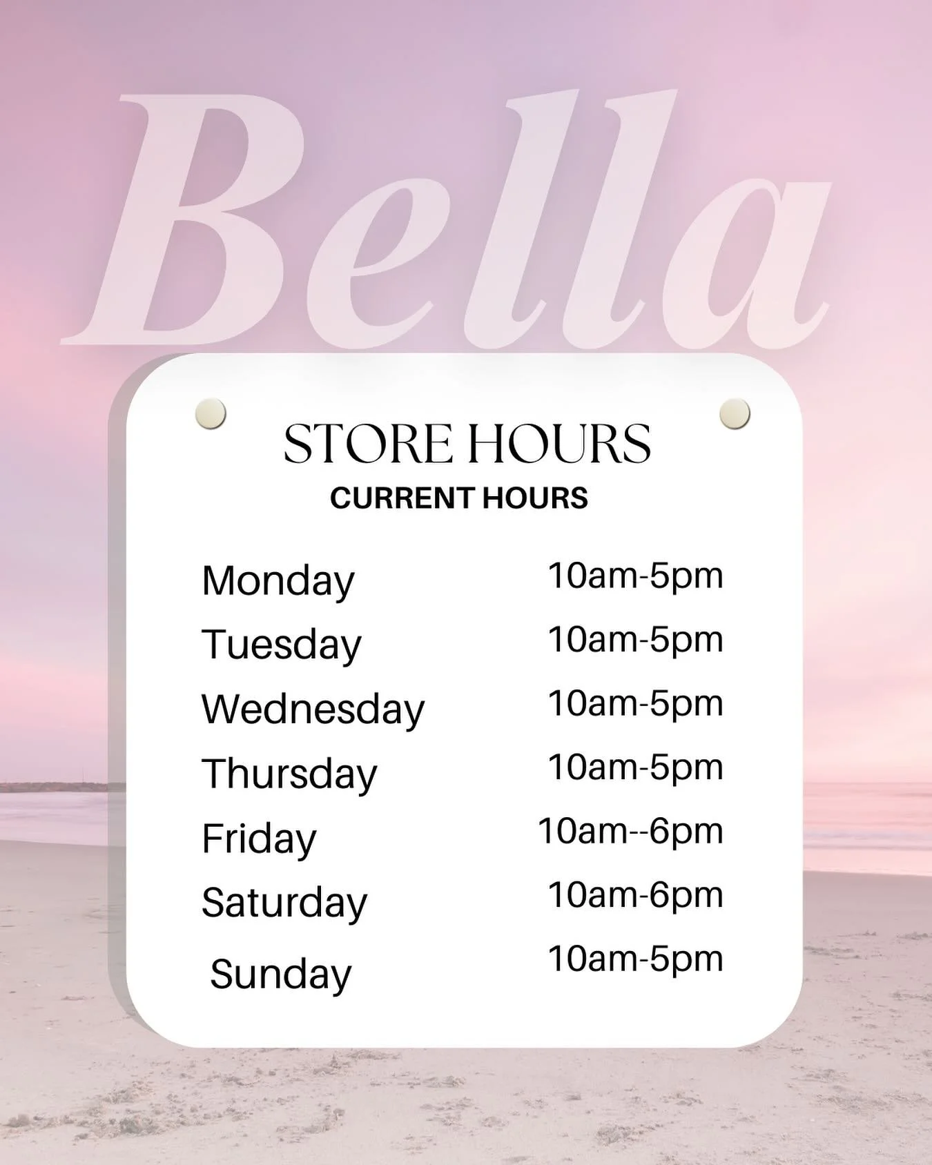 📣Latest Store Hours Update 👆👆👆🛍️