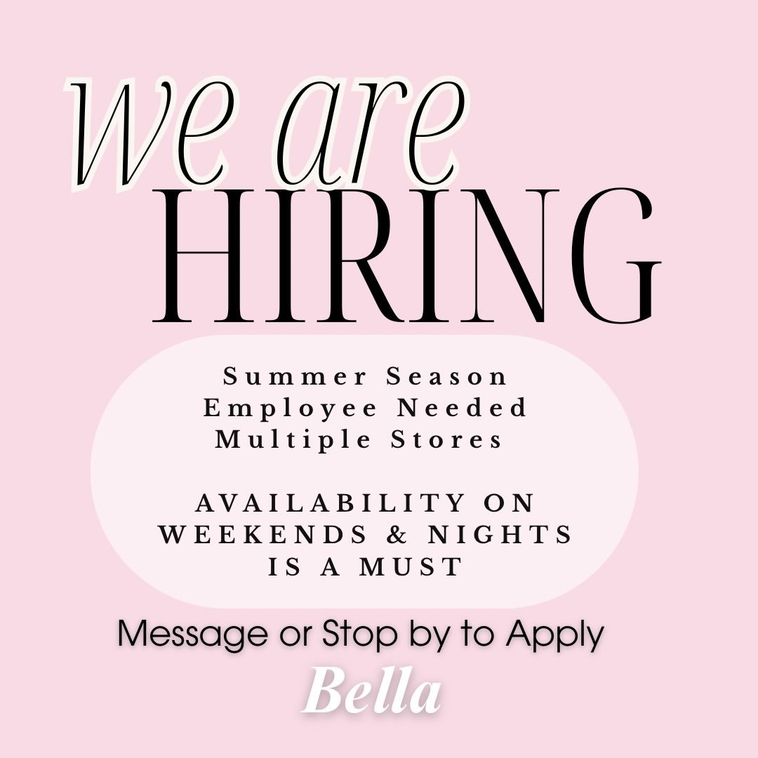 Join us for the Summer 🩷🙌 STOP by or Dm for more details