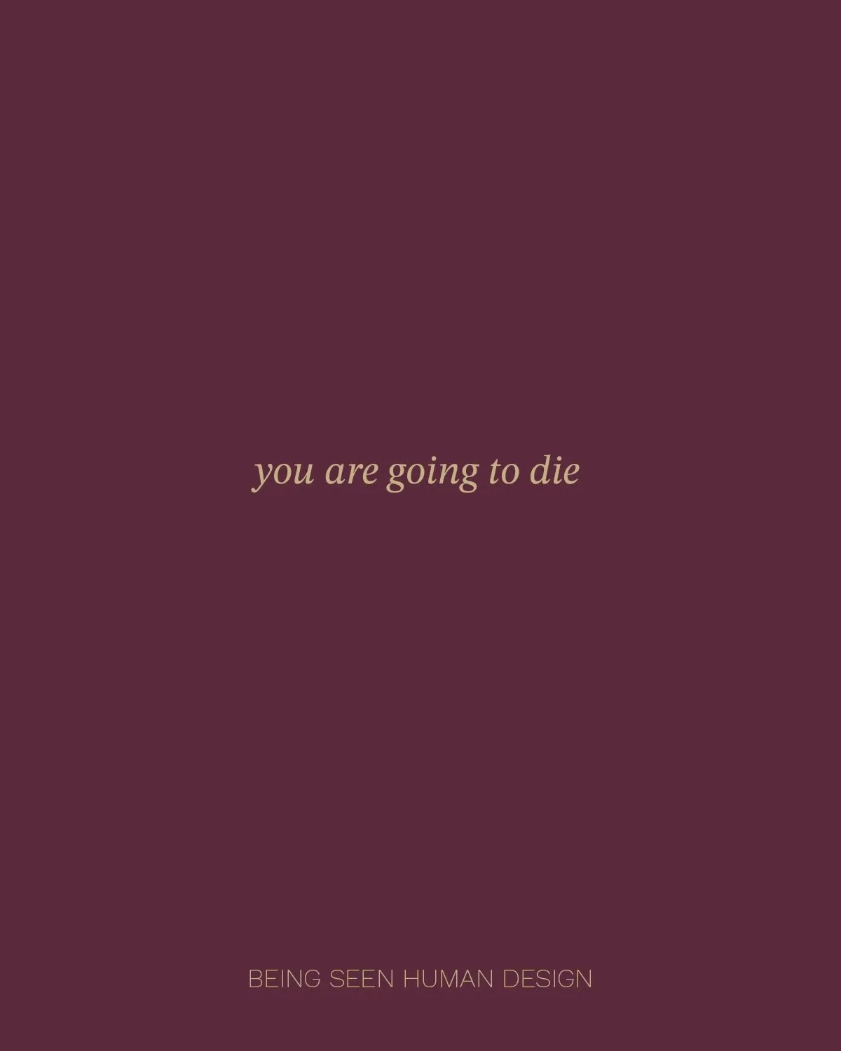 Something light and cheery to kick off the calendar year, right? 🤪

This is an idea that honestly haunts me. That line in the poem that reads "are you taking the thinnest of breaths and calling it a life?" The idea that when our last momen