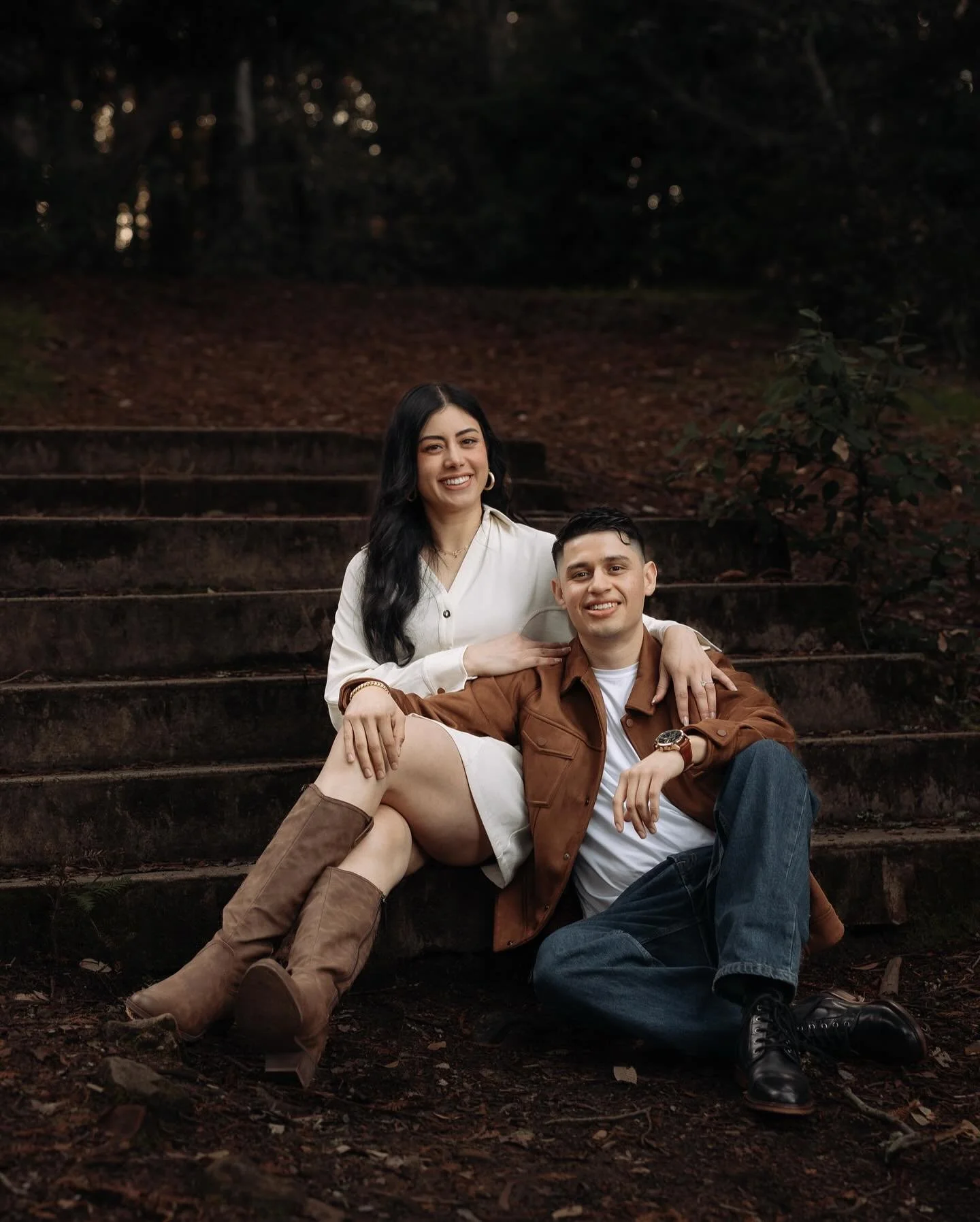 Gabriella + Francisco 🖤
These two brought so much laughter and love to their couple&rsquo;s session at Mount Madonna&rsquo;s Henry Miller Trailhead. Between champagne pops, film cameras, and lots of kisses, their cozy fits (her chic cream dress + bo