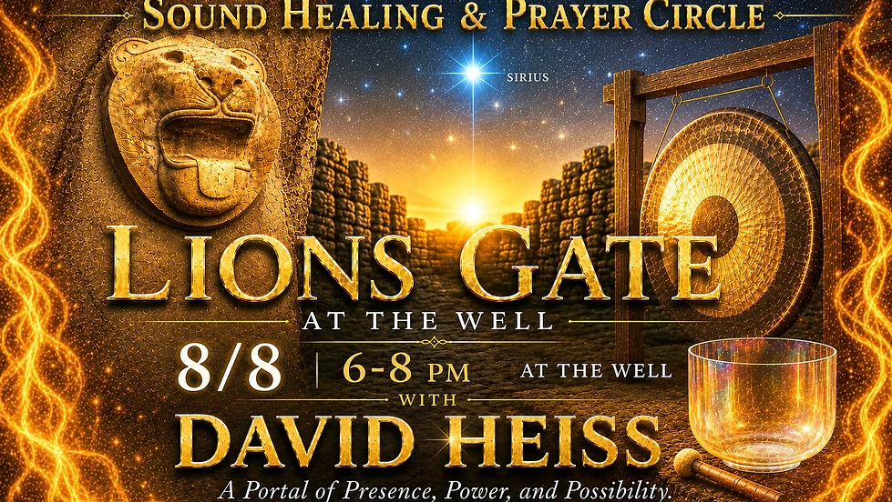 🔥🦁Lions Gate Portal Sound Healing Journey 🦁🔥: A Sound Healing Journey with David Heiss