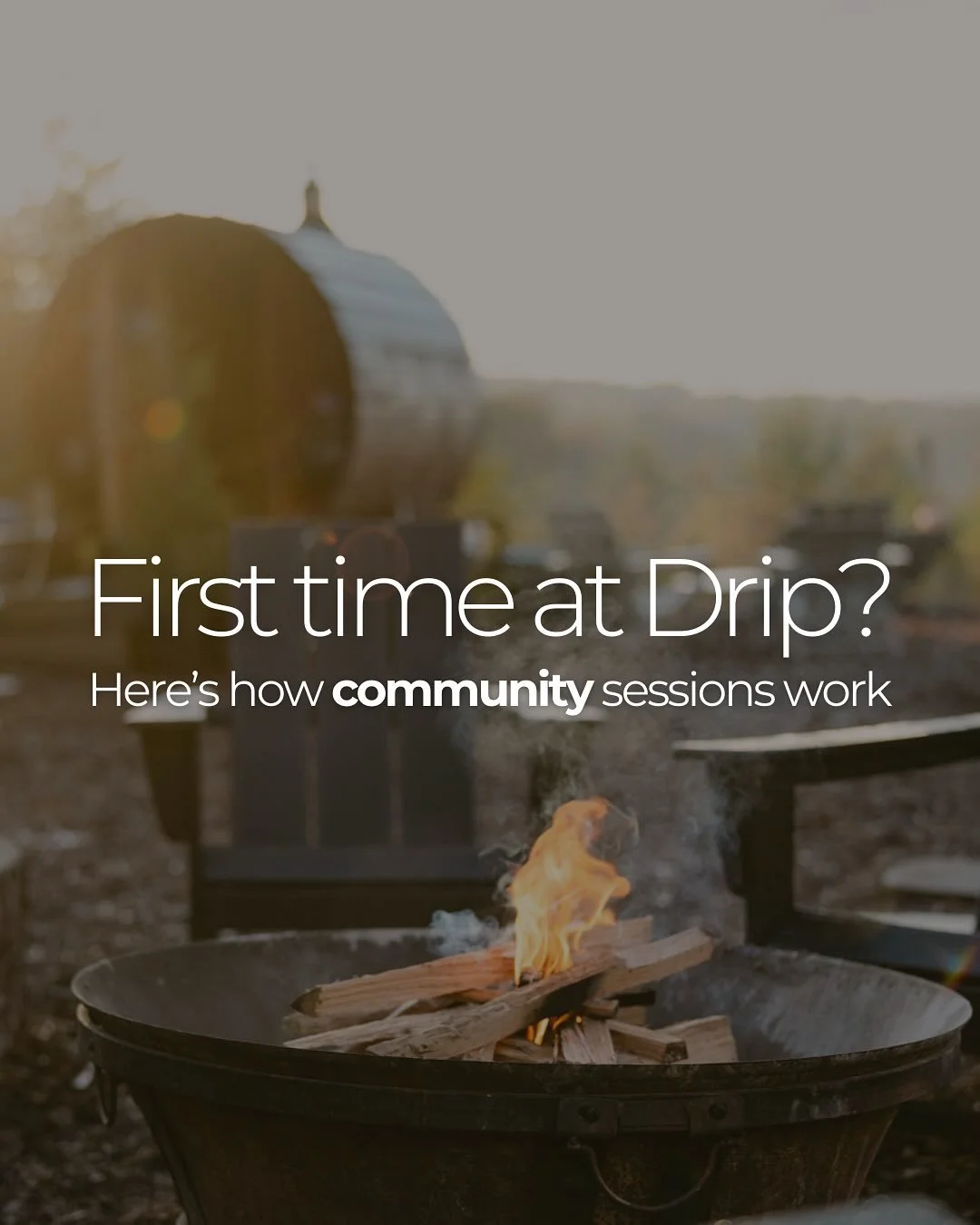 First community session at Drip?

This is traditional, wood-fired sauna done together.
Just sign up and arrive &mdash; our Fire Tenders will help you settle in and hold the fire throughout. 🔥

Winter Community Hours: 
M/W/TH: 3-6 PM
Fri + Sat: 10-6 