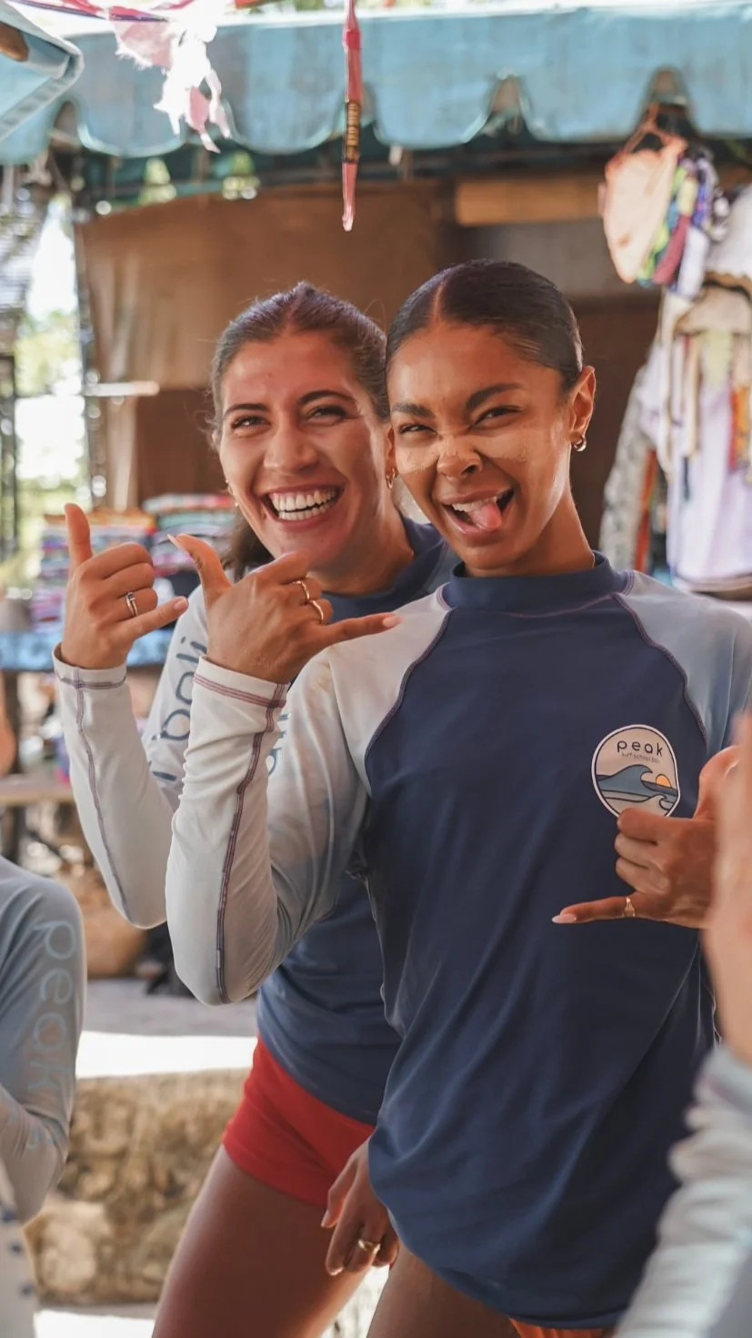 Peak Surf Bali Students at Padang Padang Beach Uluwatu Surfing Peak Surf Bali Surf School