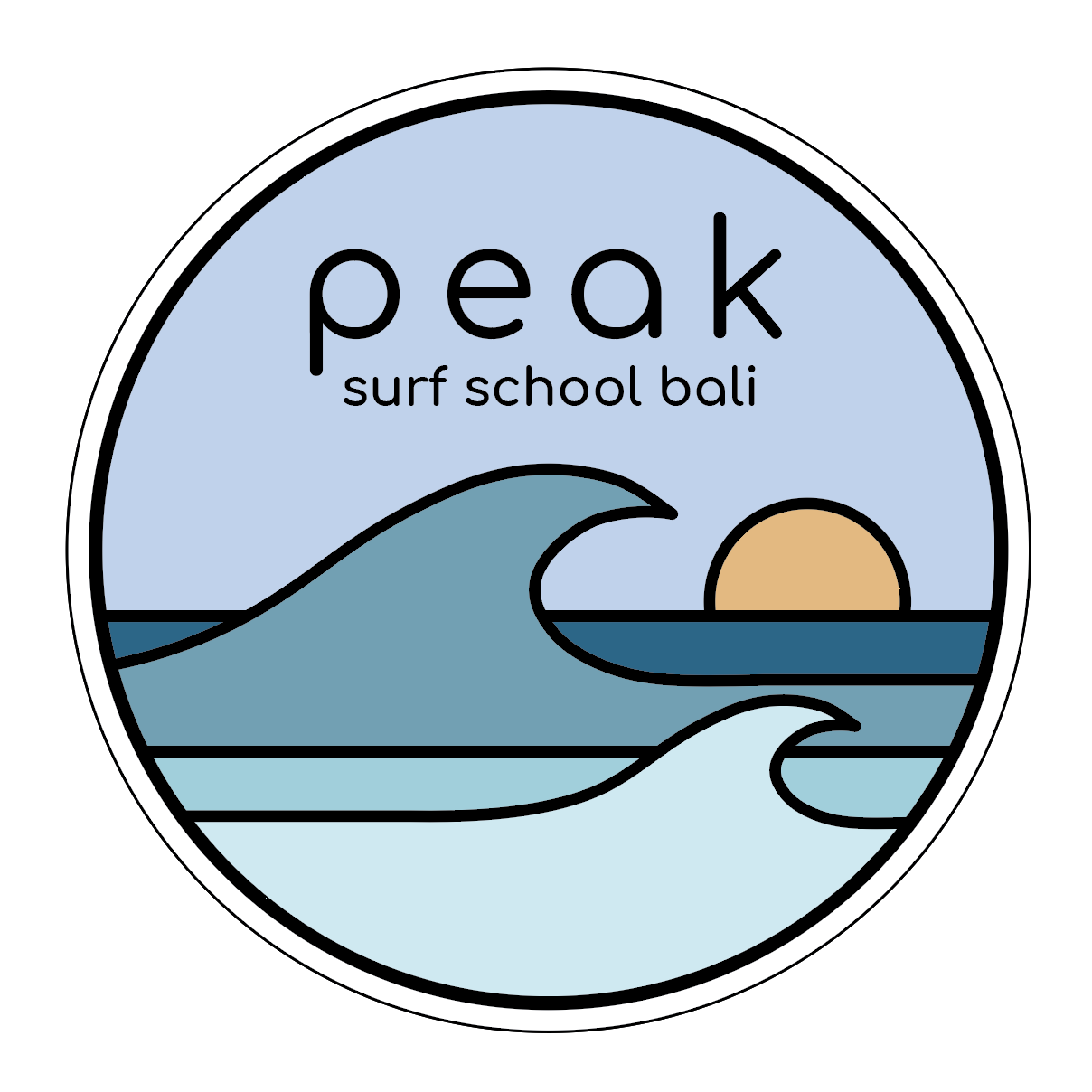 peak surf school bali logo