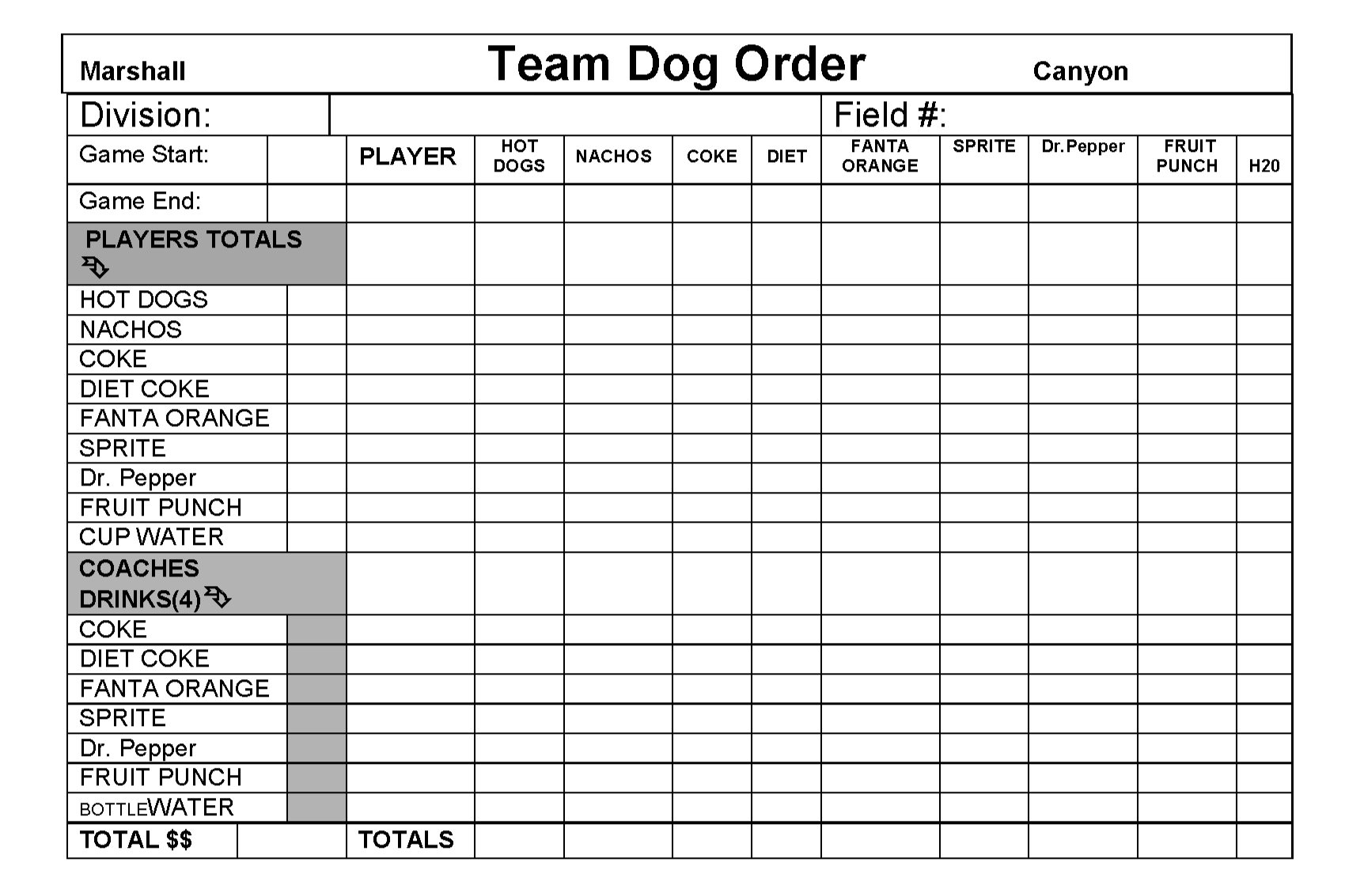 Team Dog Snack PDF