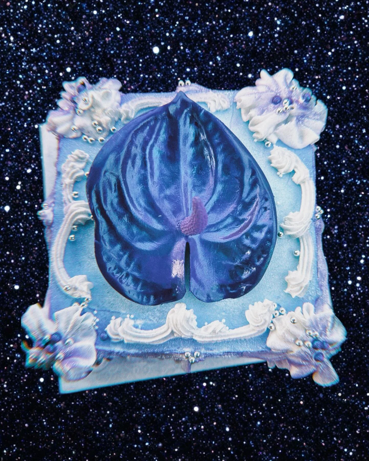 Cake bake for mother Pisces. Happy birthday mom! 🎂🎉🥳🎊 #artcake #floralcake #bluecakes #uglycakes