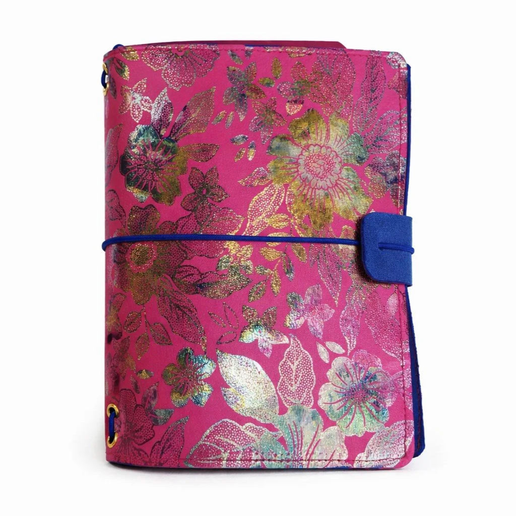 Passport Journal Cover – Pink Floral Foil