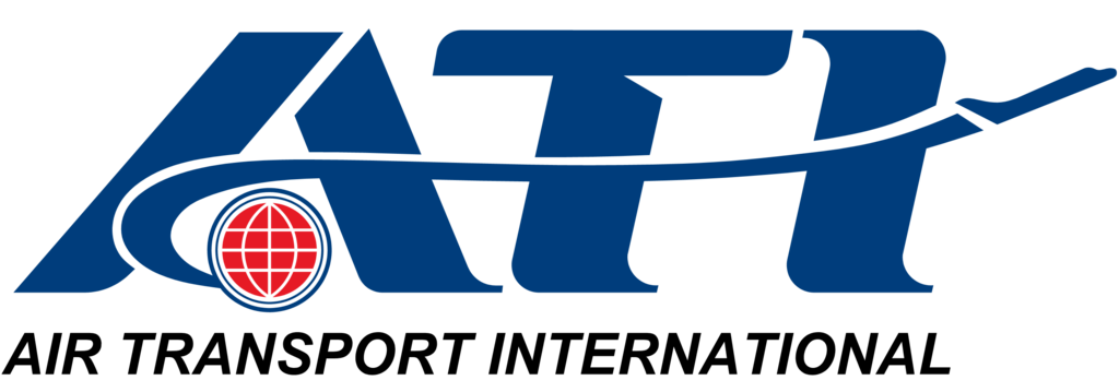 Illustration of a blue semi-truck with a large cargo trailer and a red circle on the side.