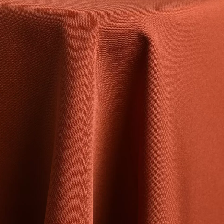 Rust Color Polyester Linen