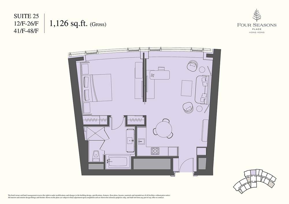 1 Bedroom (25) | 1,126 sq ft Gross