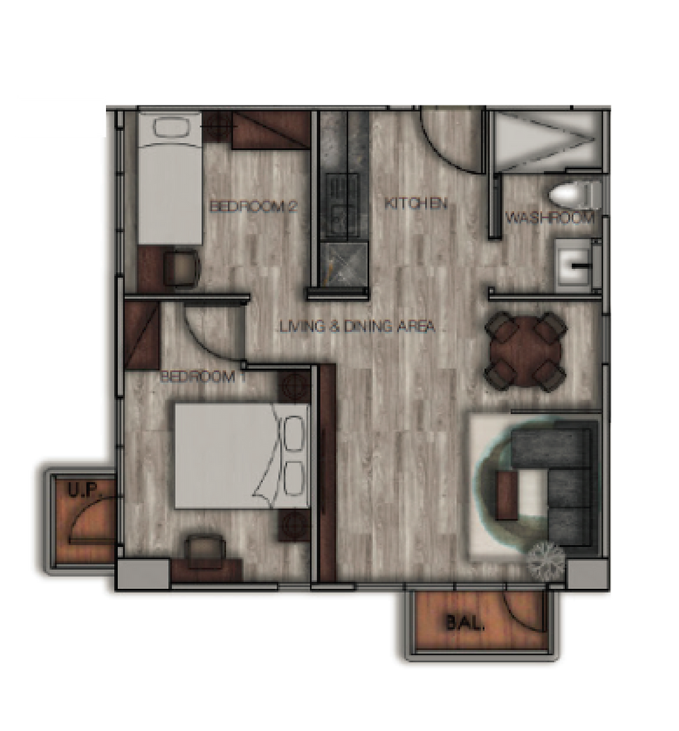 Beak Terrace 2 Bedroom Layout Serviced Apartment North Point