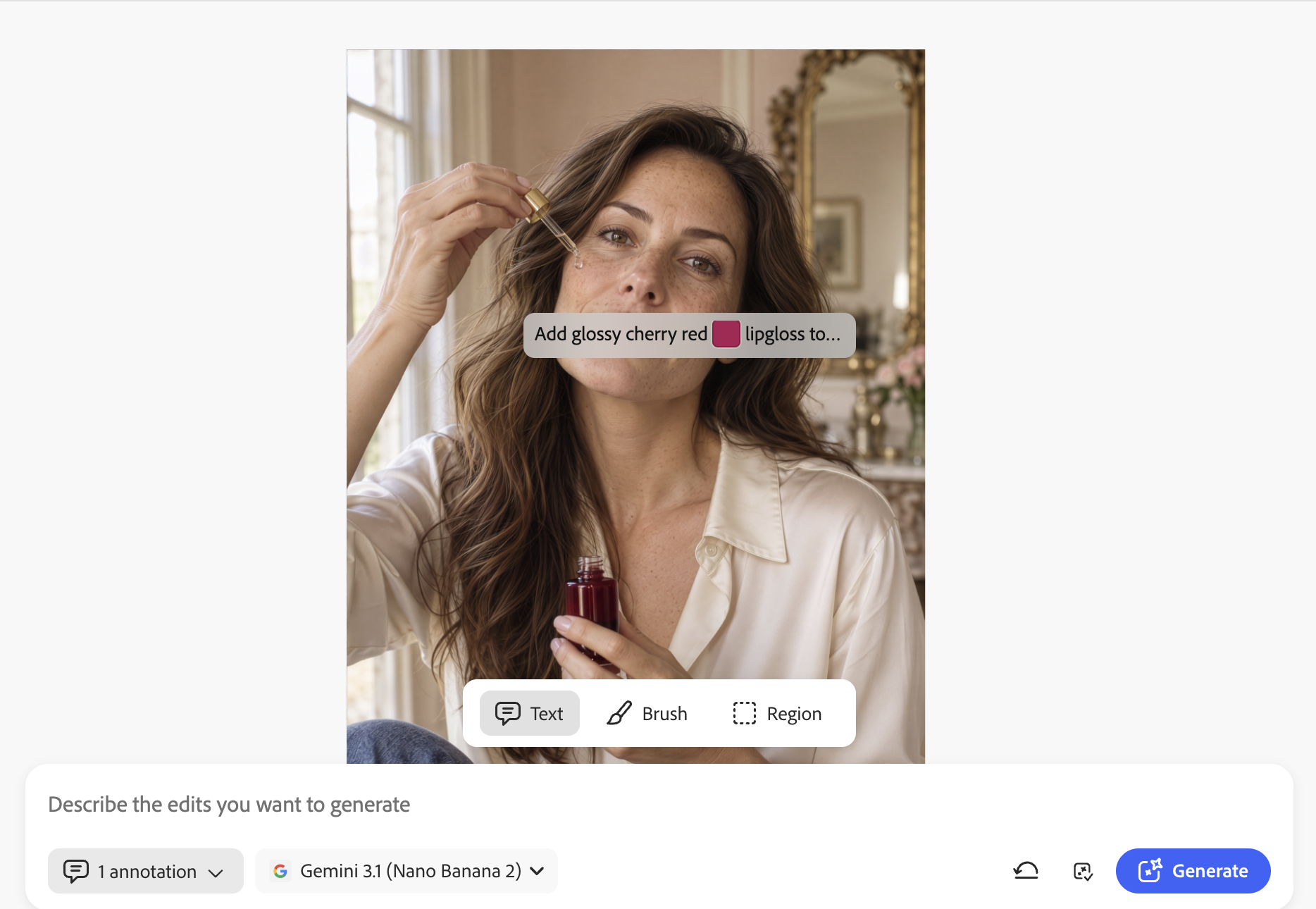 How to use the Markdown tool in Adobe Firefly to edit a photo