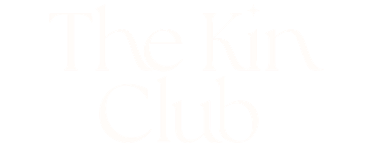 Text logo reading 'The kin Club' in white with a black background.