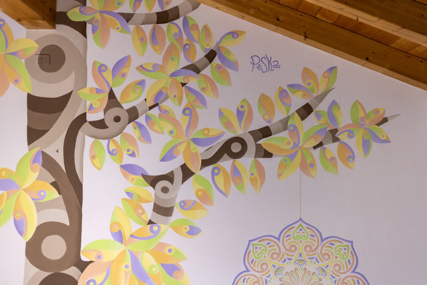 "Albero e Mandala pastello"