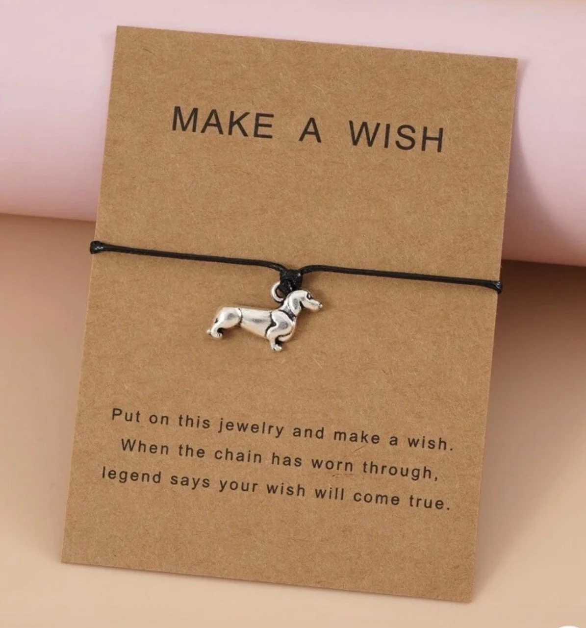 Dog, make-a-wish, charm