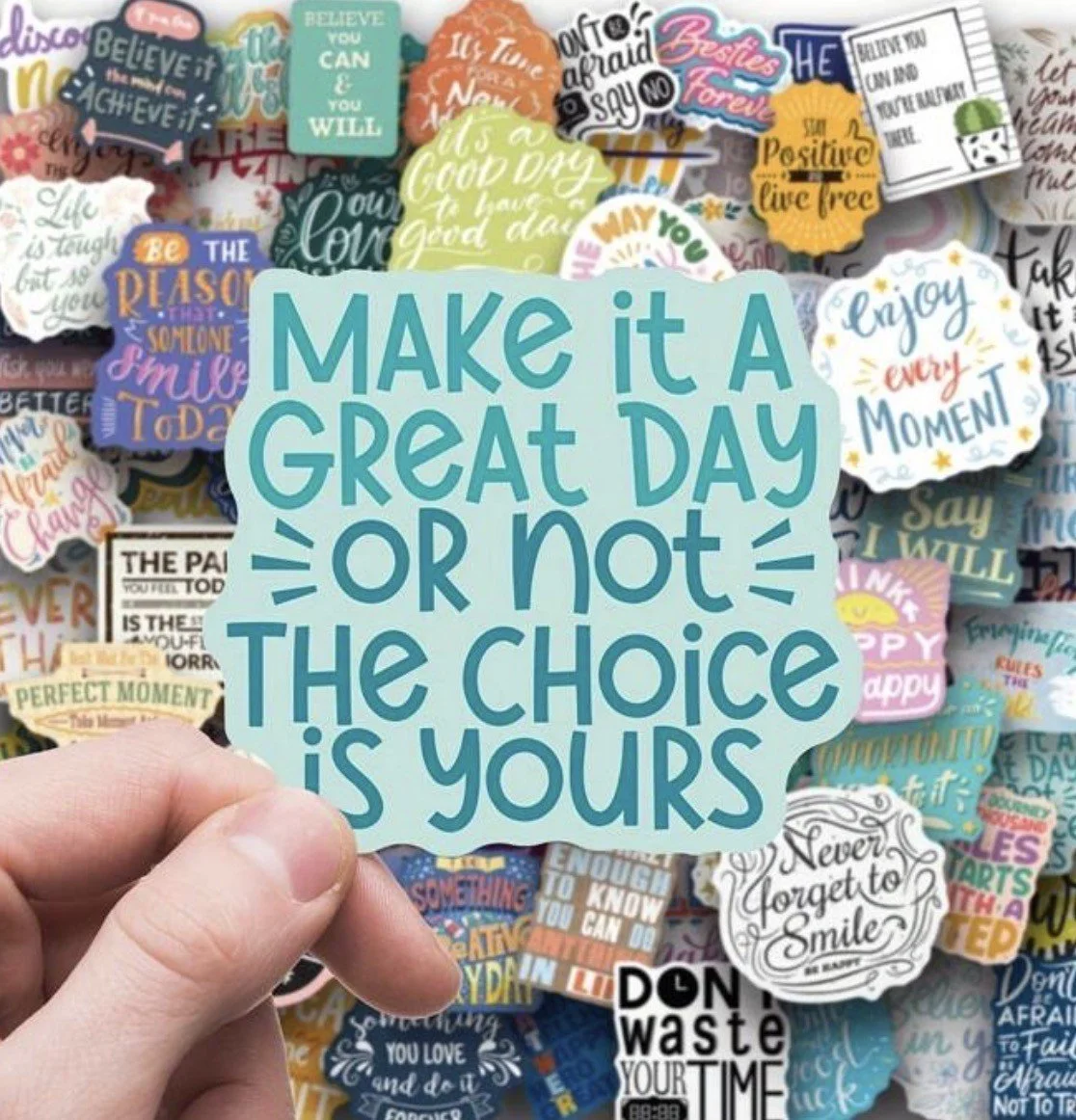 Motivational & Mental Health Journal Sticker Pack - random selection of 20