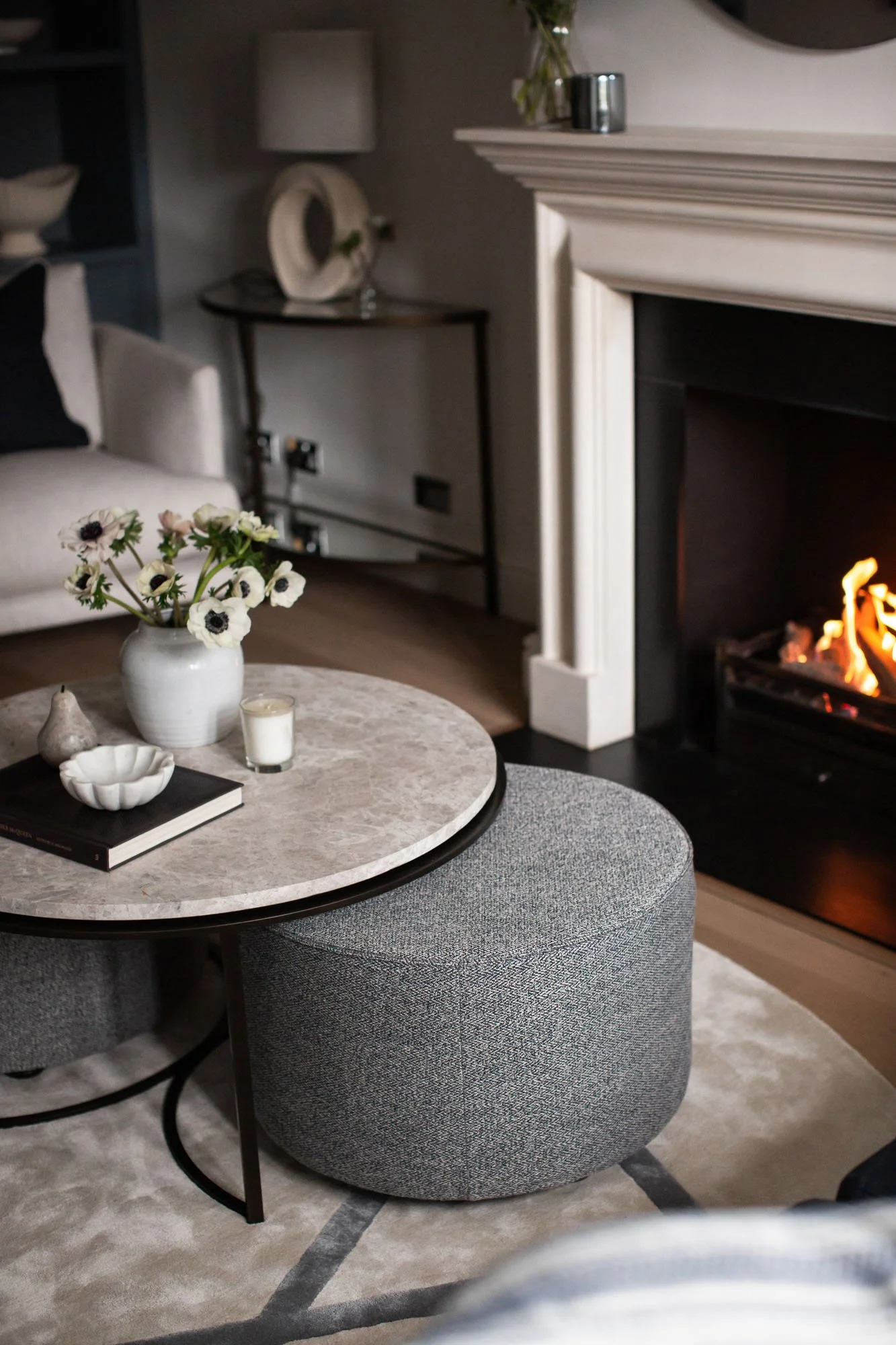 South West London Contemporary Living Room Renovation Loom Coffee Table 