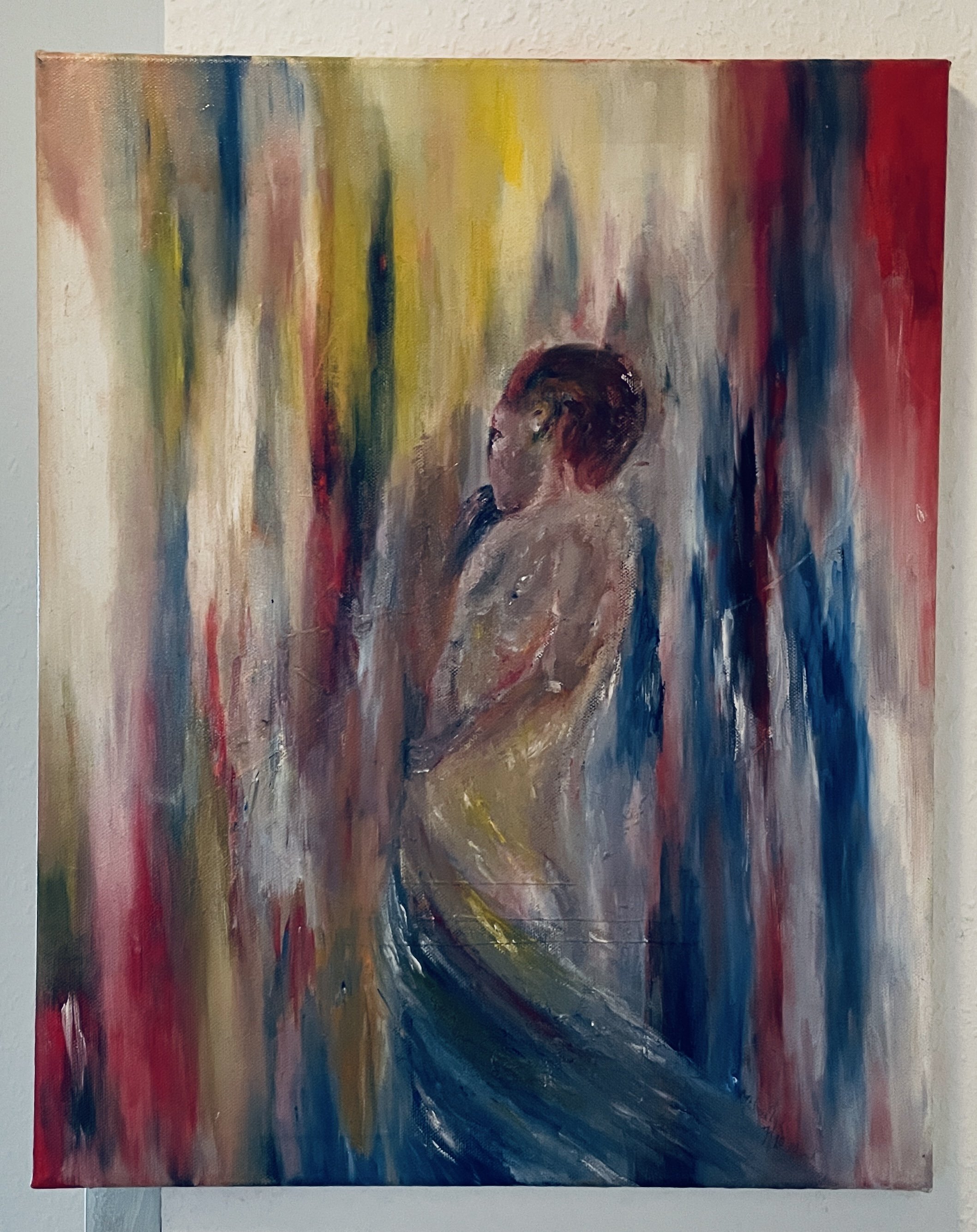 Posing woman. Oil on canvas. 