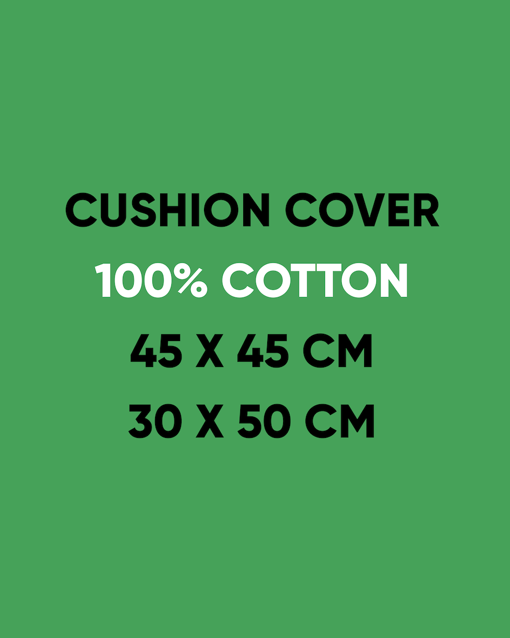 Cushion Cover Cotton｜45x45 cm + 30x50 cm