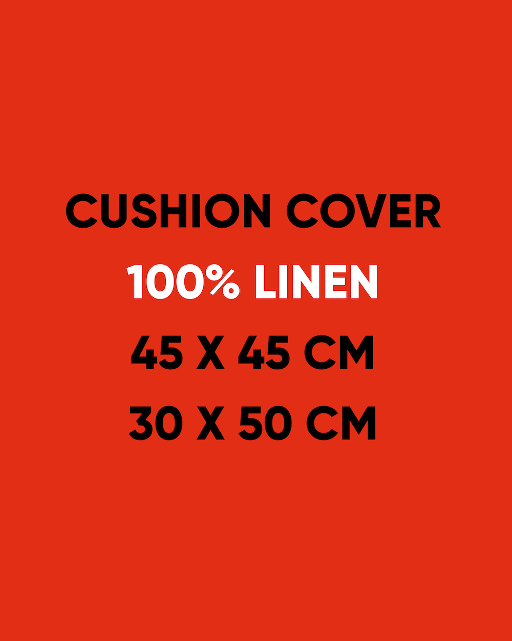 Cushion Cover Linen｜45x45 cm + 30x50 cm