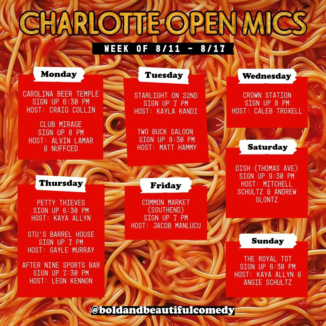 Open mics for the week!