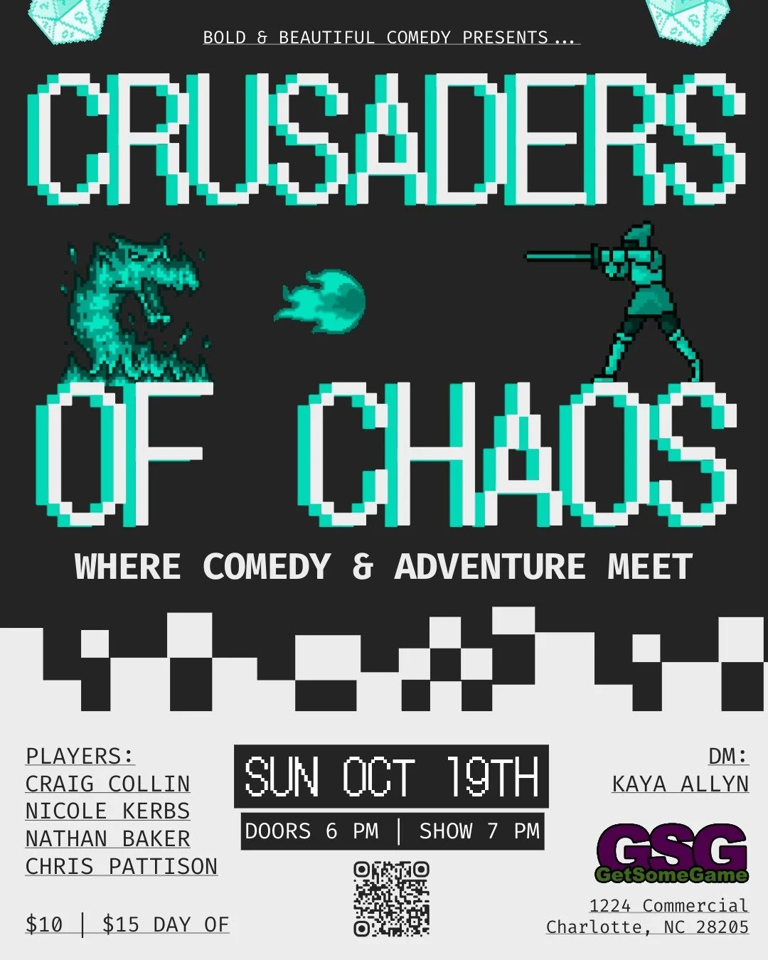 🎲✨ CRUSADERS OF CHAOS RETURNS ✨🎲
Where comedy and adventure meet&hellip; and someone&rsquo;s probably gonna crit fail a persuasion check on a goat.

This month, our cursed party of stand-up comics continues their journey through a fractured world o