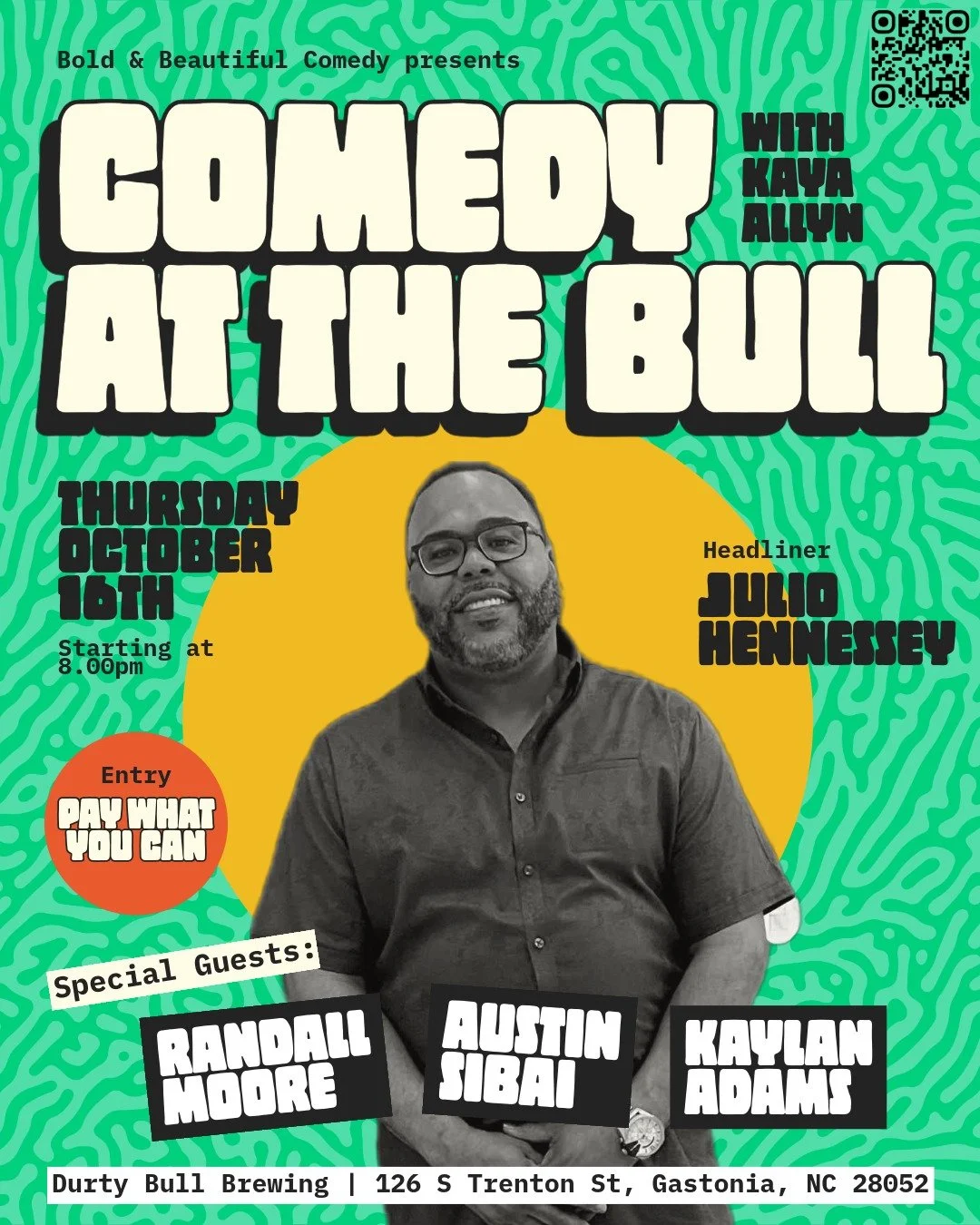 🔥 Comedy at the Bull returns this Thursday with a lineup of killers and a headliner who knows how to tear the roof off the place &mdash; Julio Hennessey.

If you haven&rsquo;t caught Julio yet, now&rsquo;s the time.
He&rsquo;s toured nationally, hit