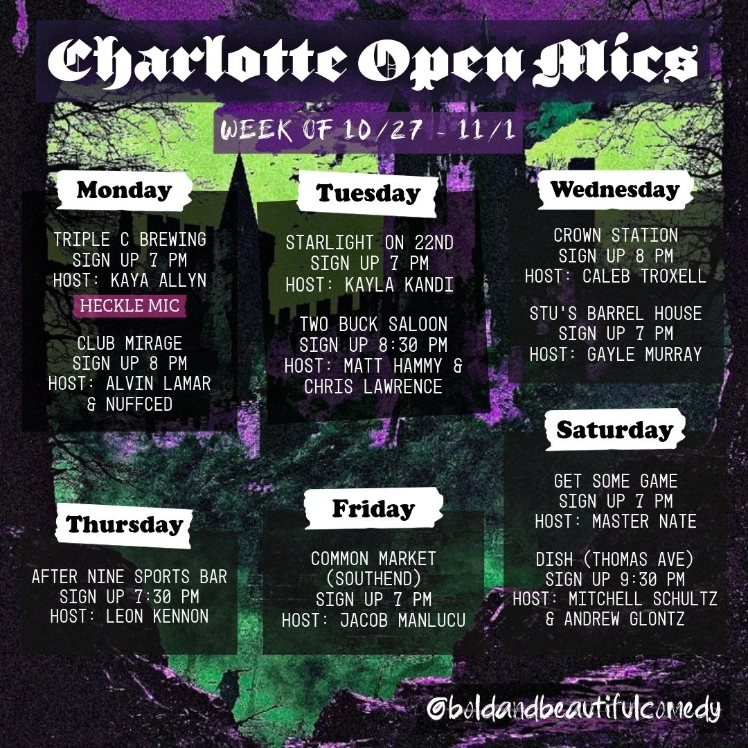 THIS WEEK! Tonight is the Heckle Mic at Triple C so come through to talk your shit.