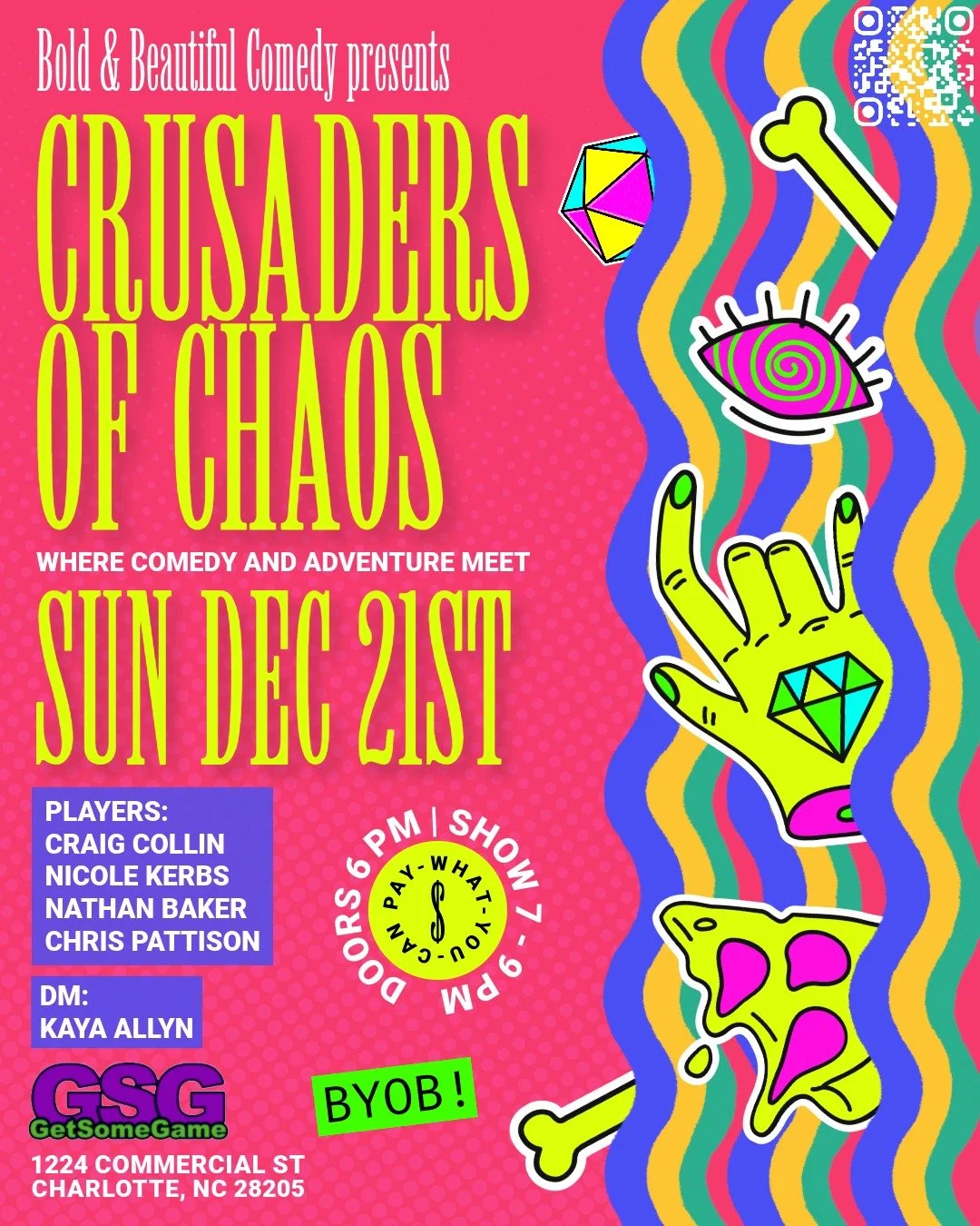 🎲🐍 CRUSADERS OF CHAOS RETURNS 🐍🎲
Where comedy and fantasy collide&hellip; and someone is definitely about to snitch to a snake god.

This month, our cursed party of stand-up comics leaves the maze behind and slithers straight into Naga Territory.