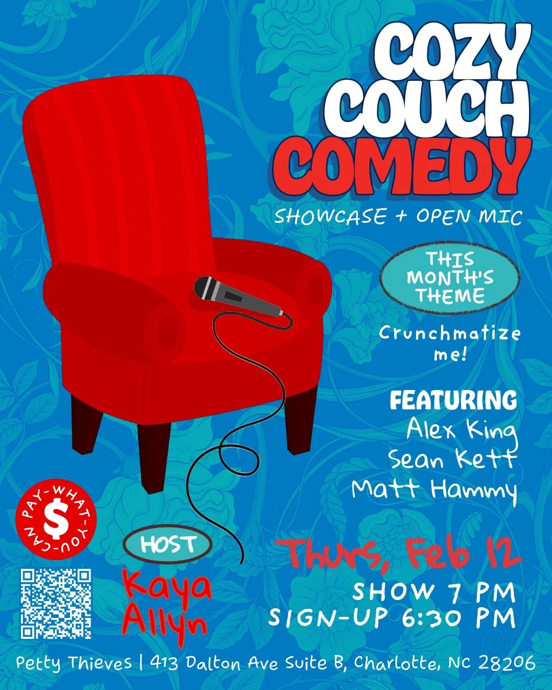 Tonight the theme is all Saturday morning cartoons and adolescent rememberings! Sign up at 6:30 pm. We've got a killer lineup!