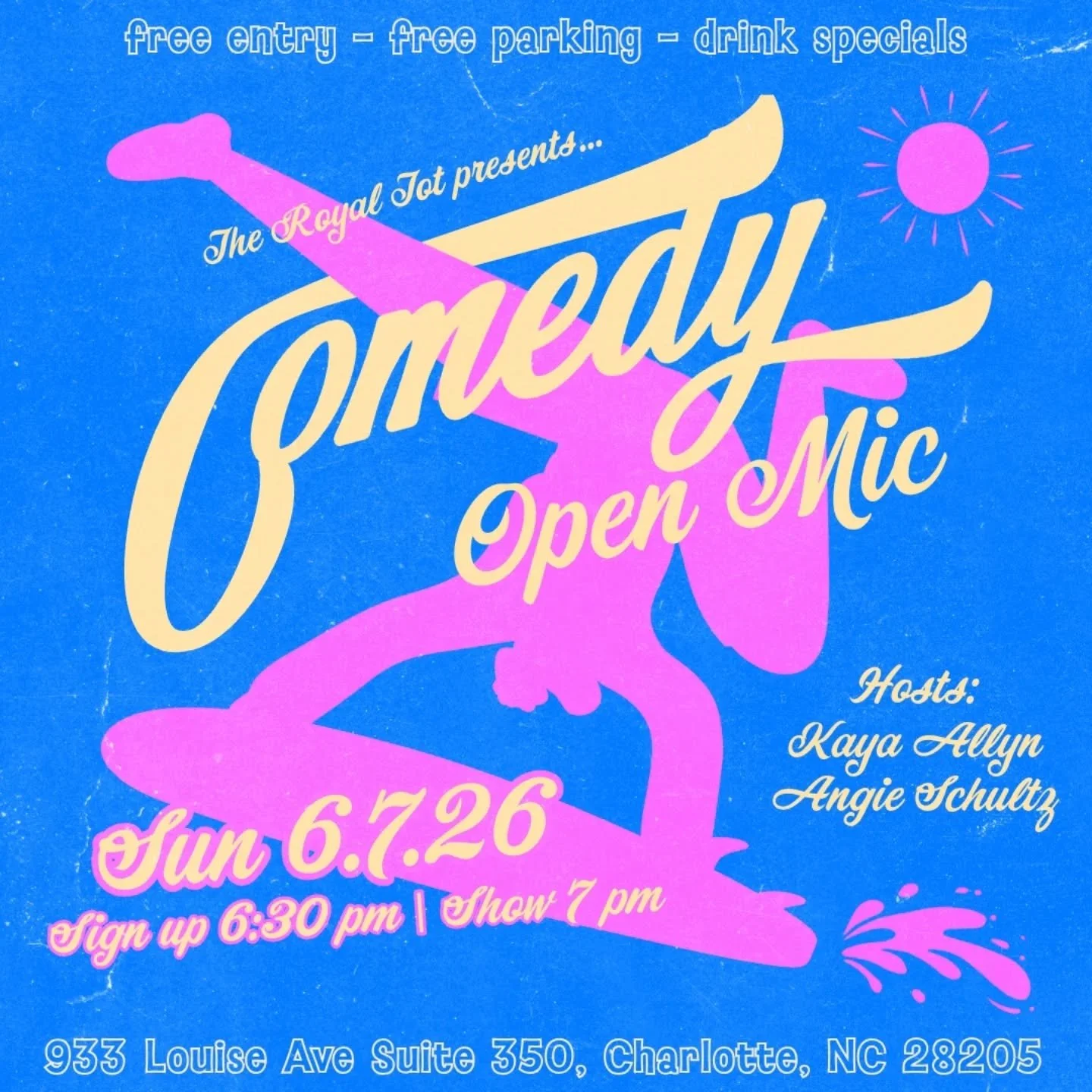 Get ready for fun vibes and to shake off the Sunday scariest! 🌉😜💙 We've got enough comedy and tiki drinks to make you forget about Monday 😏