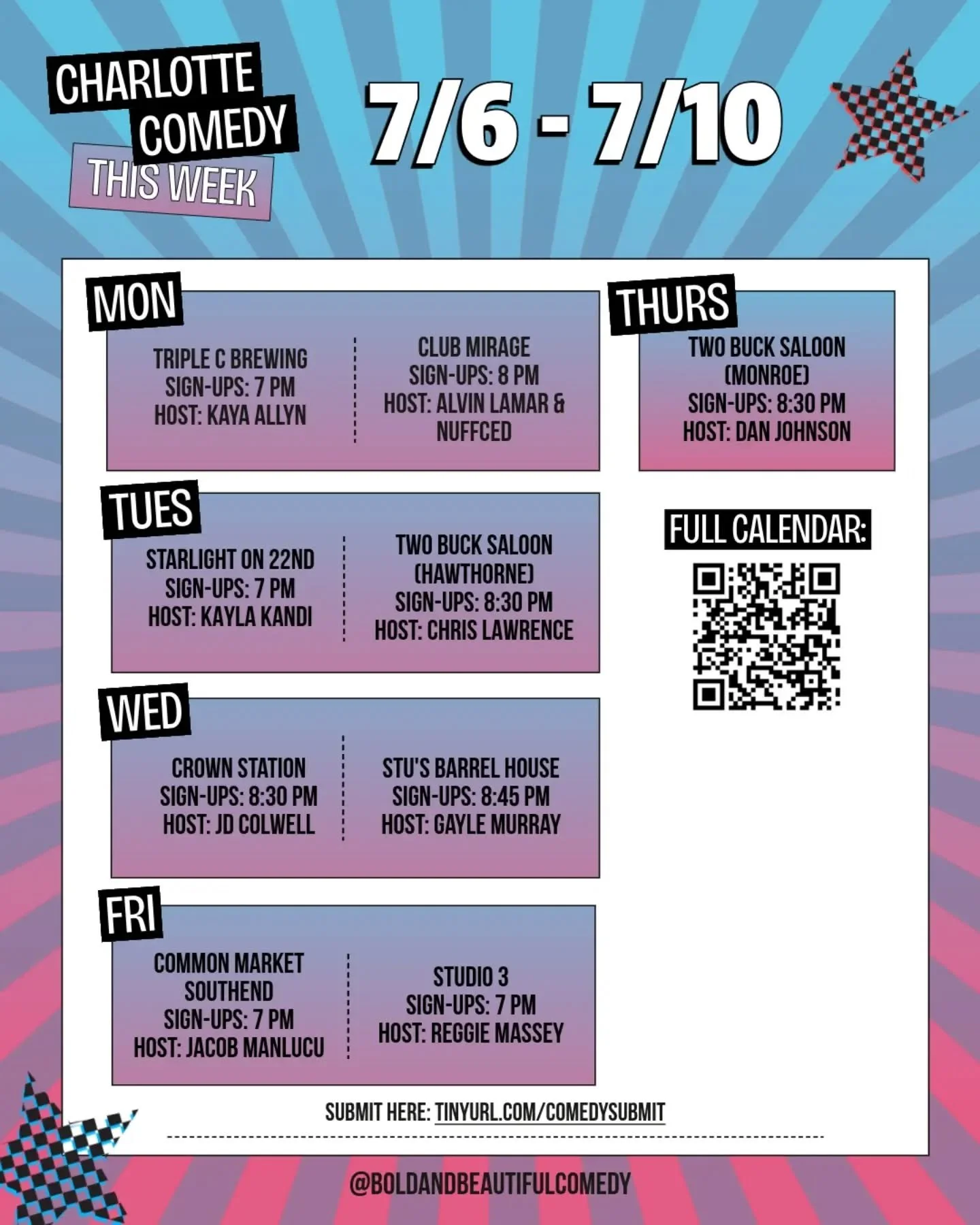 OPEN MICS FOR THE WEEEEEEEEK