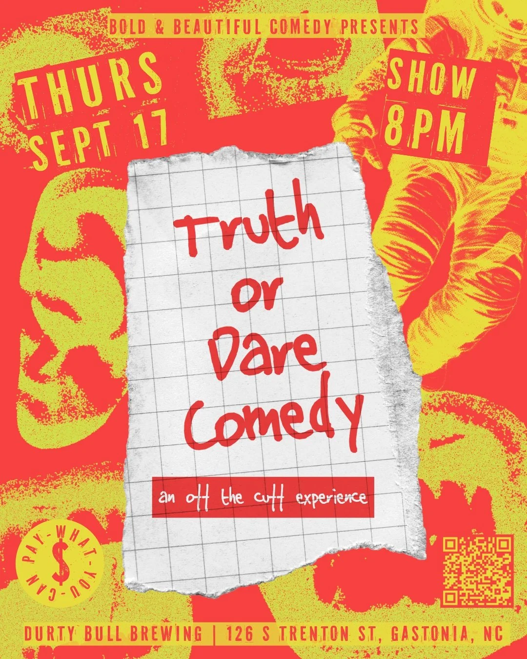 Truth or Dare Comedy is back, and once again we&rsquo;re giving comedians two options: tell the truth or make a terrible decision in public.

No notes. No dignity. No HR department.

We'll overshare, make enemies, regret our choices, and occasionally