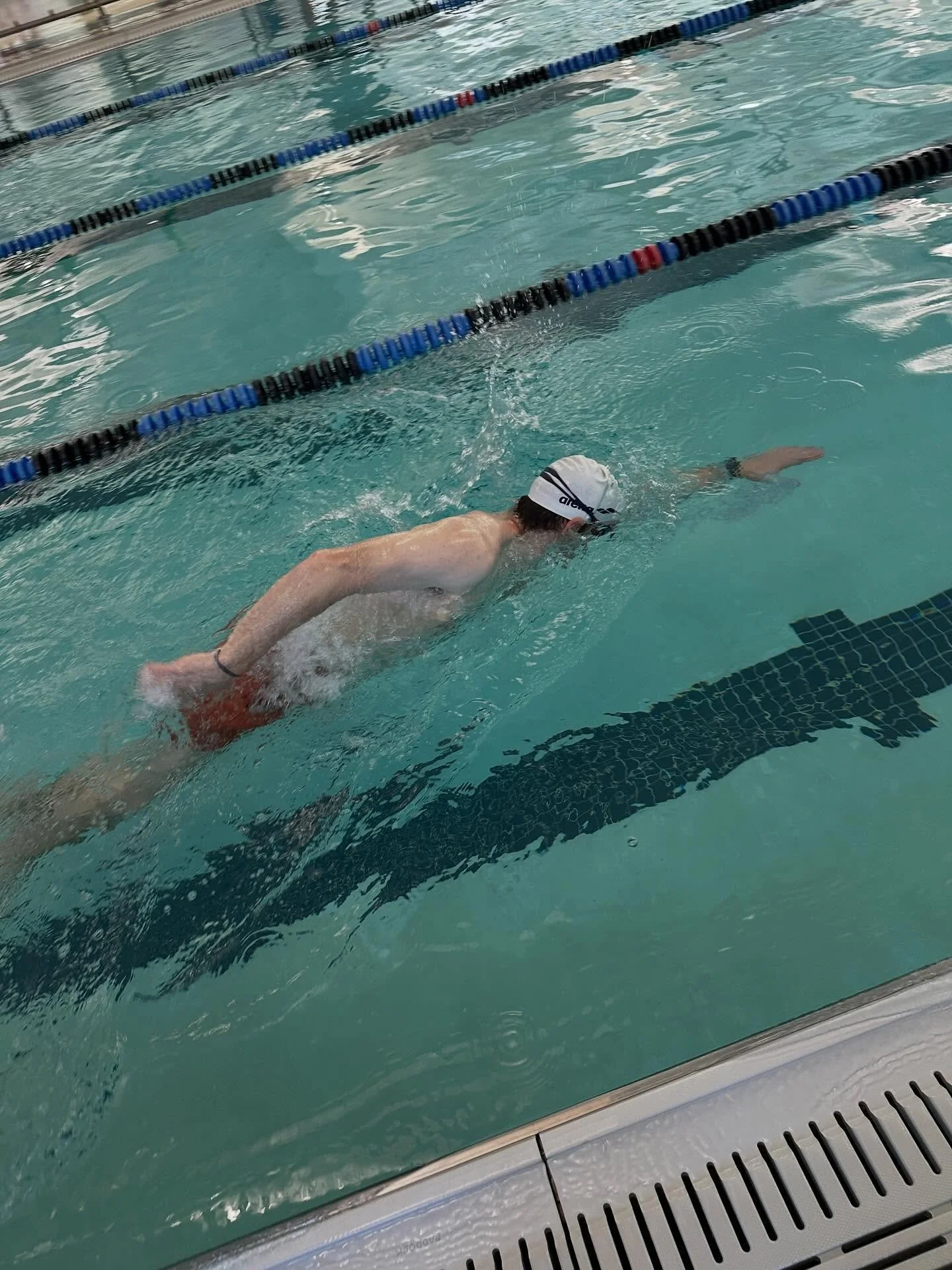 Training looking a little different these days&hellip; Still getting after It! 

Huge shoutout to @juliakernski &amp; @kristinmaltun for the swim lessons 🏊&zwj;♂️ Significantly less pool water being consumed per session thanks to them! 📈