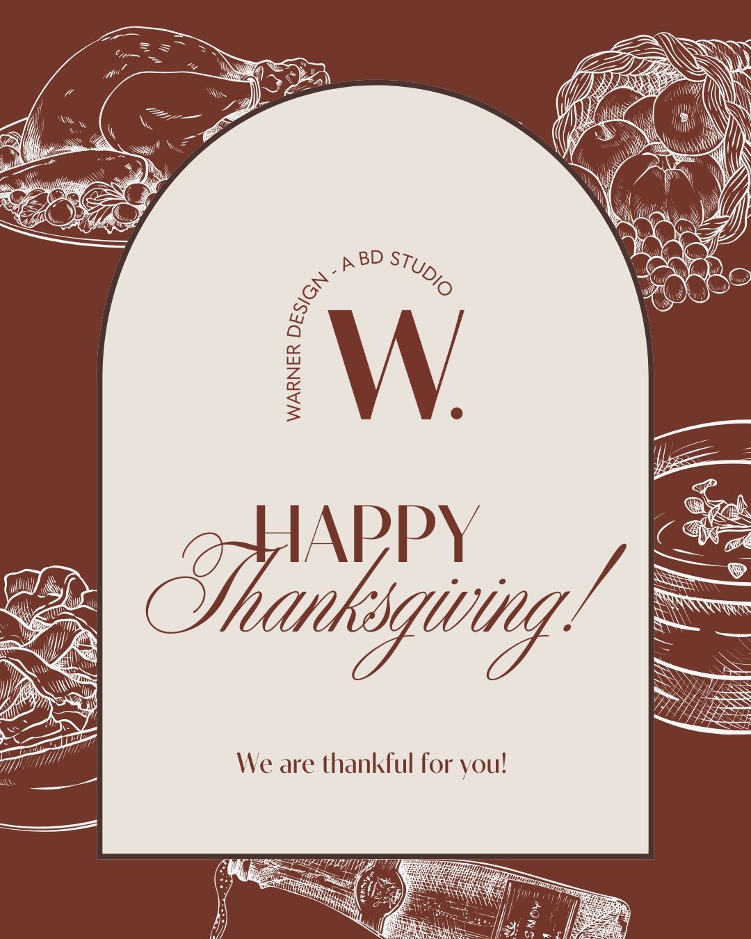 Happy Thanksgiving from Warner Design! We are deeply thankful for the clients and partners who trust us to design senior living communities that feel thoughtful, welcoming, and well lived in.
Wishing you a wonderful holiday! Our office will be closed