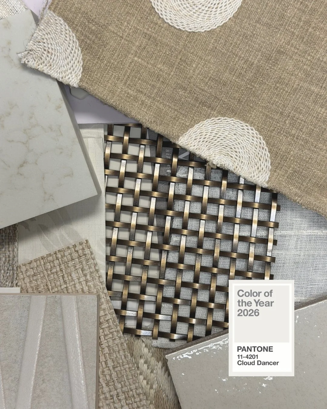 Pantone&rsquo;s Color of the Year is Cloud Dancer! Though it's neutral, it can have incredible depth with layered materials and textures, bringing a sense of comfort, balance, and timeless appeal to interior spaces.
 
Cloud Dancer pairs with warm neu