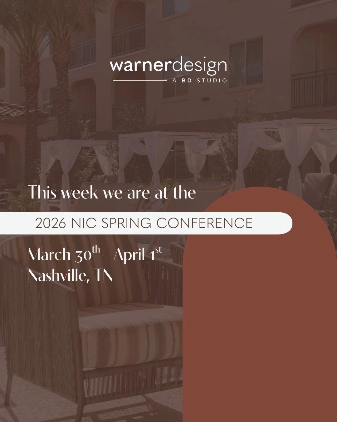 Nashville, we&rsquo;re here!
 
Warner Design is at the 2026 NIC Spring Conference today through Wednesday, and we&rsquo;d love to connect. If you&rsquo;re attending, come find us or reach out to schedule time to meet in person.
 
business.development