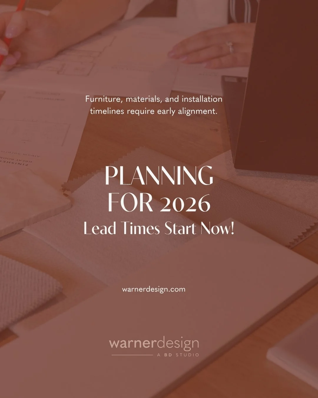 Planning for 2026 starts now! 

Lead times across furniture, materials, and installation require early coordination. The earlier design and procurement teams are aligned, the smoother the path from concept to completion. 

Waiting too long can impact