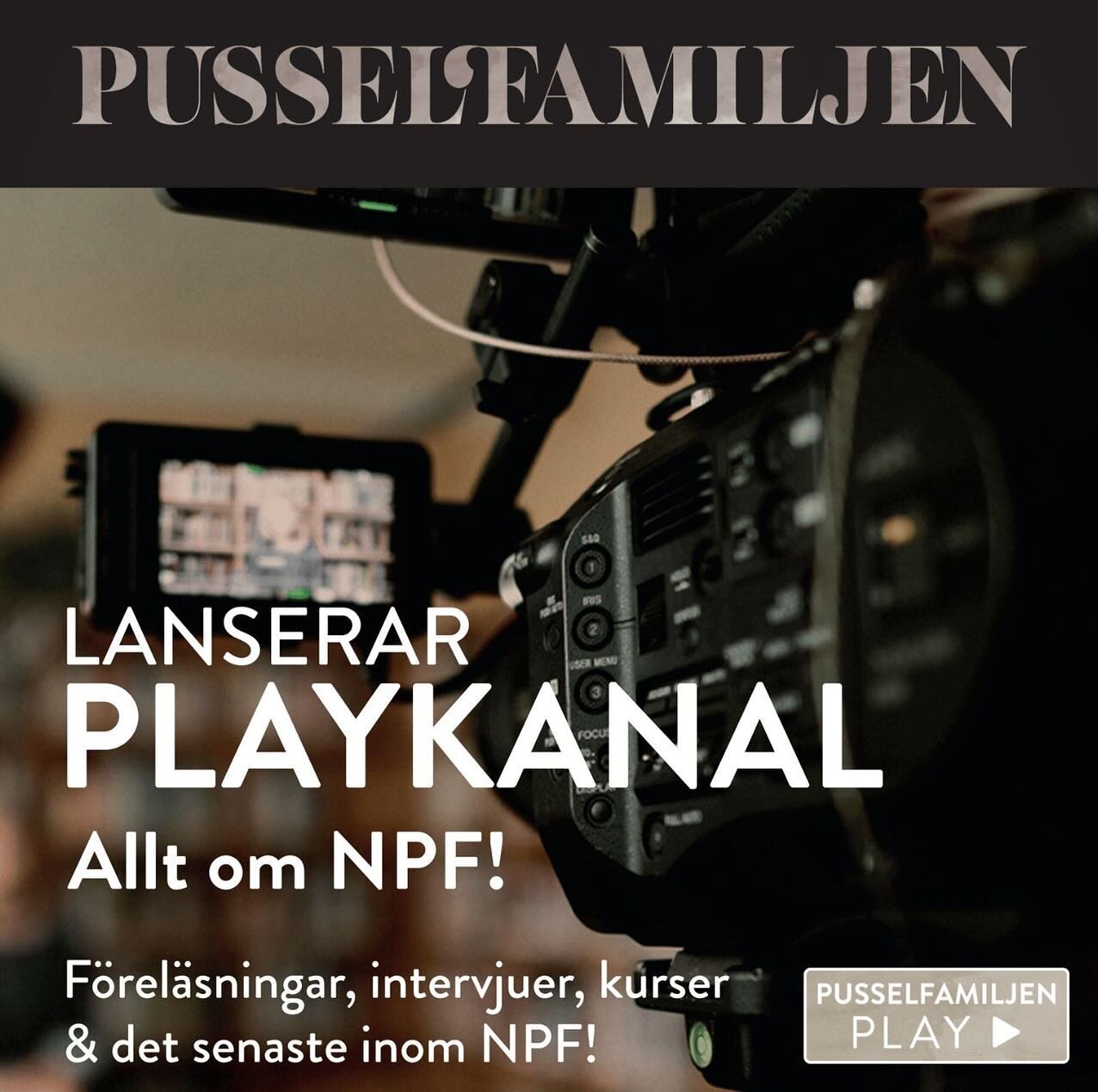 Du har v&auml;l inte missat att vi startat en Playkanal? 🎬🥳📽️

Vi bjuder in intressanta g&auml;ster, f&ouml;rel&auml;sare och tar upp viktiga &auml;mnen. 

Som medlem f&aring;r Du tillg&aring;ng till bl a den oerh&ouml;rt givande och uppskattade f