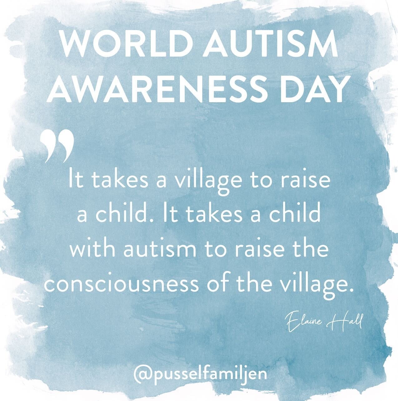 Idag den 2 april &auml;r det
&rdquo;World autism awareness day&rdquo;, dvs Internationella autismdagen, och hos oss p&aring; @pusselfamiljen &auml;r alla dagar p&aring; &aring;ret &auml;gnade &aring;t autism och andra neuropsykiatriska diagnoser, men