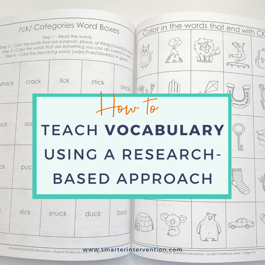 Vocabulary & Comprehension Anchor Charts – Ascend SMARTER Intervention