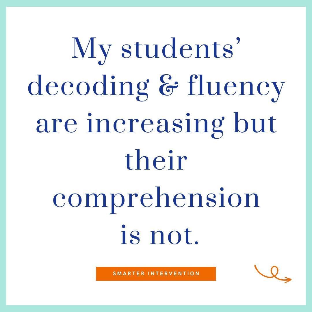 Earlier this year, Corey presented about comprehension strategies at an education conference here in Colorado. This is a question that kept coming up. ⁠
⁠
&quot;My students decoding and fluency are increasing, but their comprehension is not. What sho