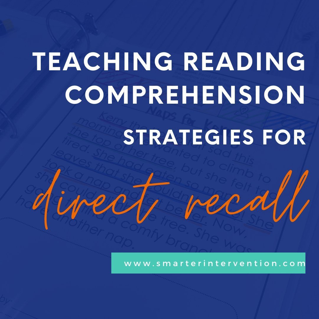 Do your students ever struggle to recall important information directly from a story or passage they've just heard or read?⁠
⁠
If so, don&rsquo;t worry, it's very common! And, we&rsquo;re here to share our explicit teaching strategy to help students 