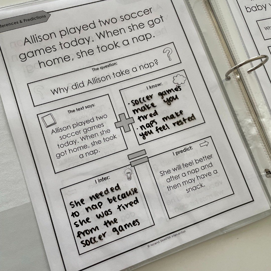 Do your students ever struggle to make appropriate inferences or predictions from a story or passage they've just heard or read?⁠
⁠
This isn't uncommon - these are some high-level concepts! ⁠
⁠
We've found that working through the information visuall