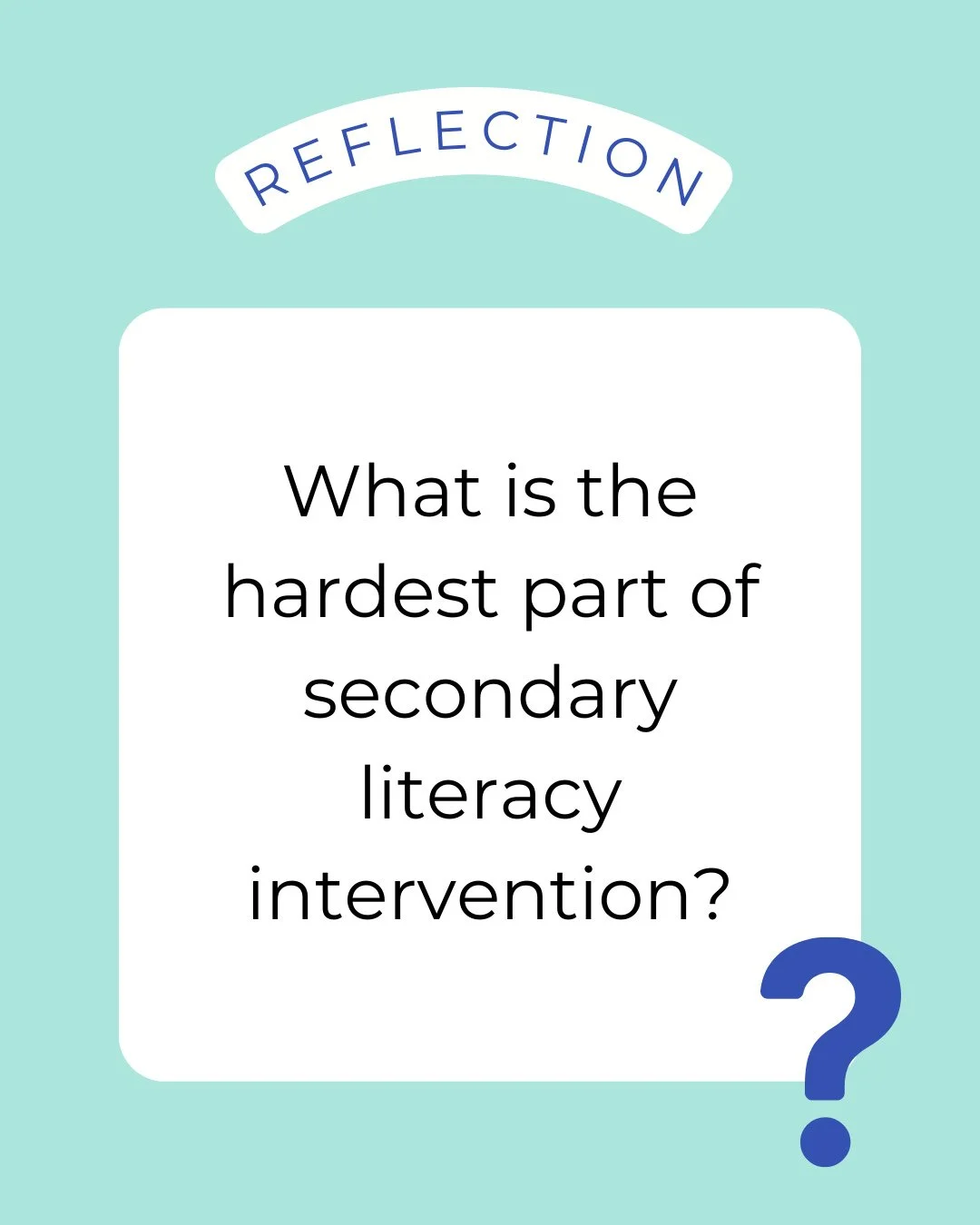 We recently asked our community - What is the hardest part of secondary literacy intervention?⁠
⁠
Some of the most common responses were... ⁠
⁠
📊 Closing large gaps while teaching both foundational and grade-level skills⁠
⁠
🔎 Finding and addressing