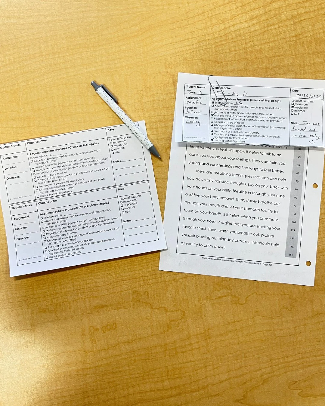 Do any of your students have accommodations? Have you found it tricky to manage all of them? ⁠
⁠
That's why we created these accommodation trackers. They can be stapled to assignments so that you can note exactly which accommodations your students us