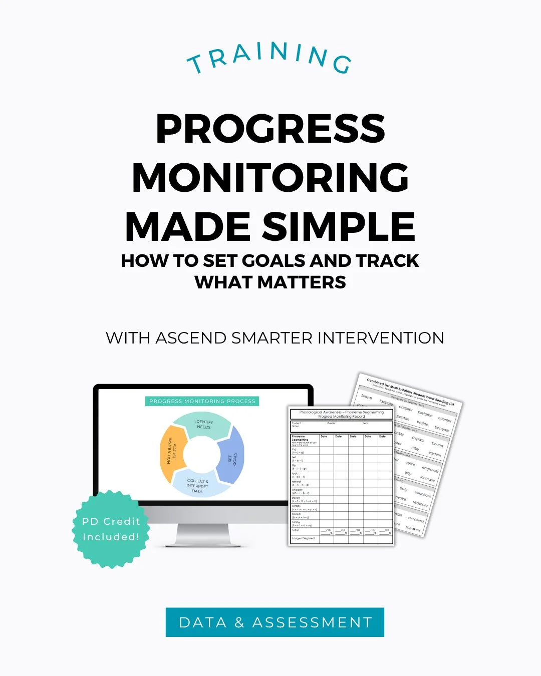 What better way to spend the day after Halloween than with some candy and some PD?⁠
⁠
All month long, we're going to be talking about strategies to help support progress monitoring.⁠
⁠
Join our Progress Monitoring Made Simple: How to Set Goals and Tr
