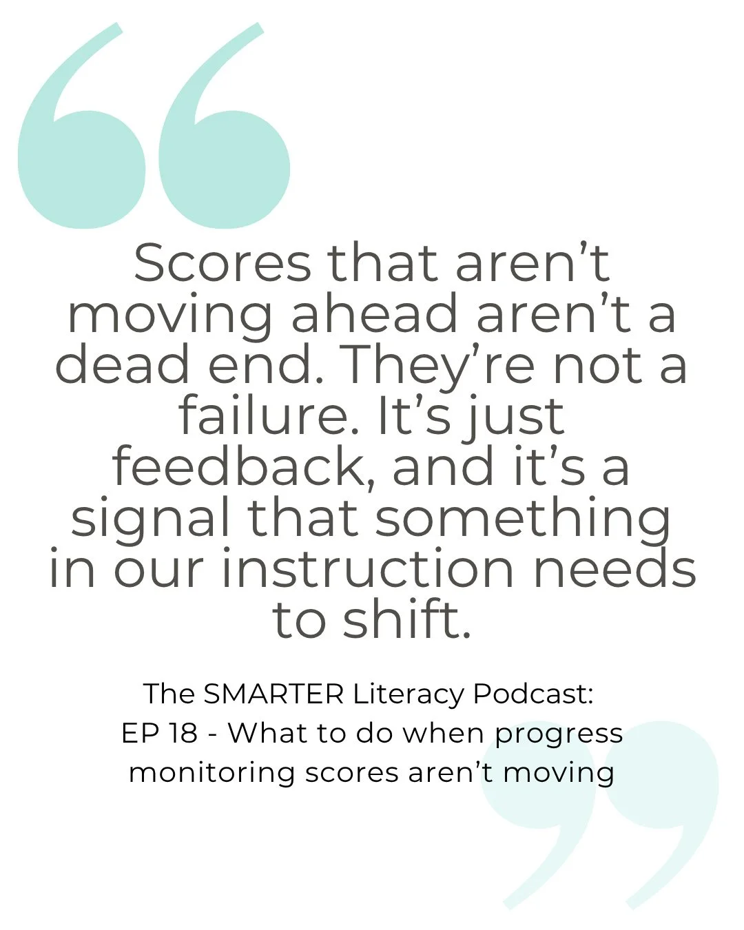 &quot;Progress monitoring isn't personal. It's information. And when we reframe it that way, it becomes really empowering.&quot; ⁠
⁠
Comment &quot;EP18&quot; for the link to the full episode, &quot;What to do When Progress Monitoring Scores Aren't Mo